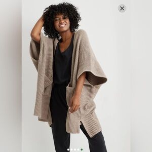 Aerie oversized cozy cloud cape poncho cardigan sweater